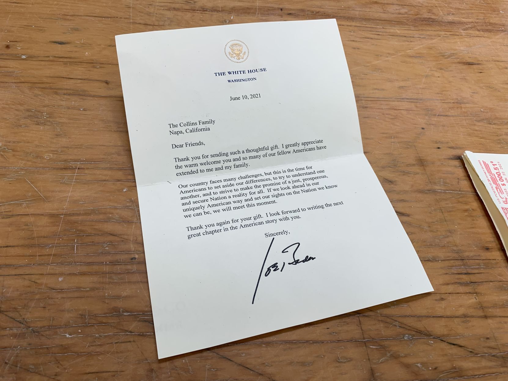 Tom Collins of Napa made art for the president
